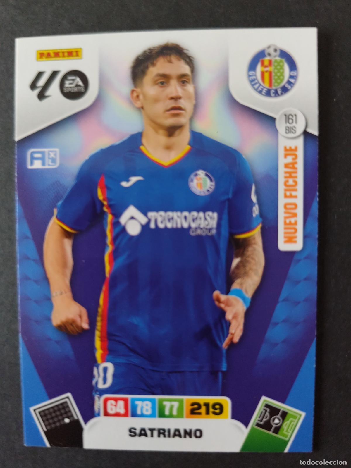 Cromos de F&uacute;tbol: 161 BIS SATRIANO GETAFE NUEVO FICHAJE ACTUALIZACI&Oacute;N ADRENALYN 2025 2026 25 26 PEDIDO M&Iacute;NIMO 2&euro;