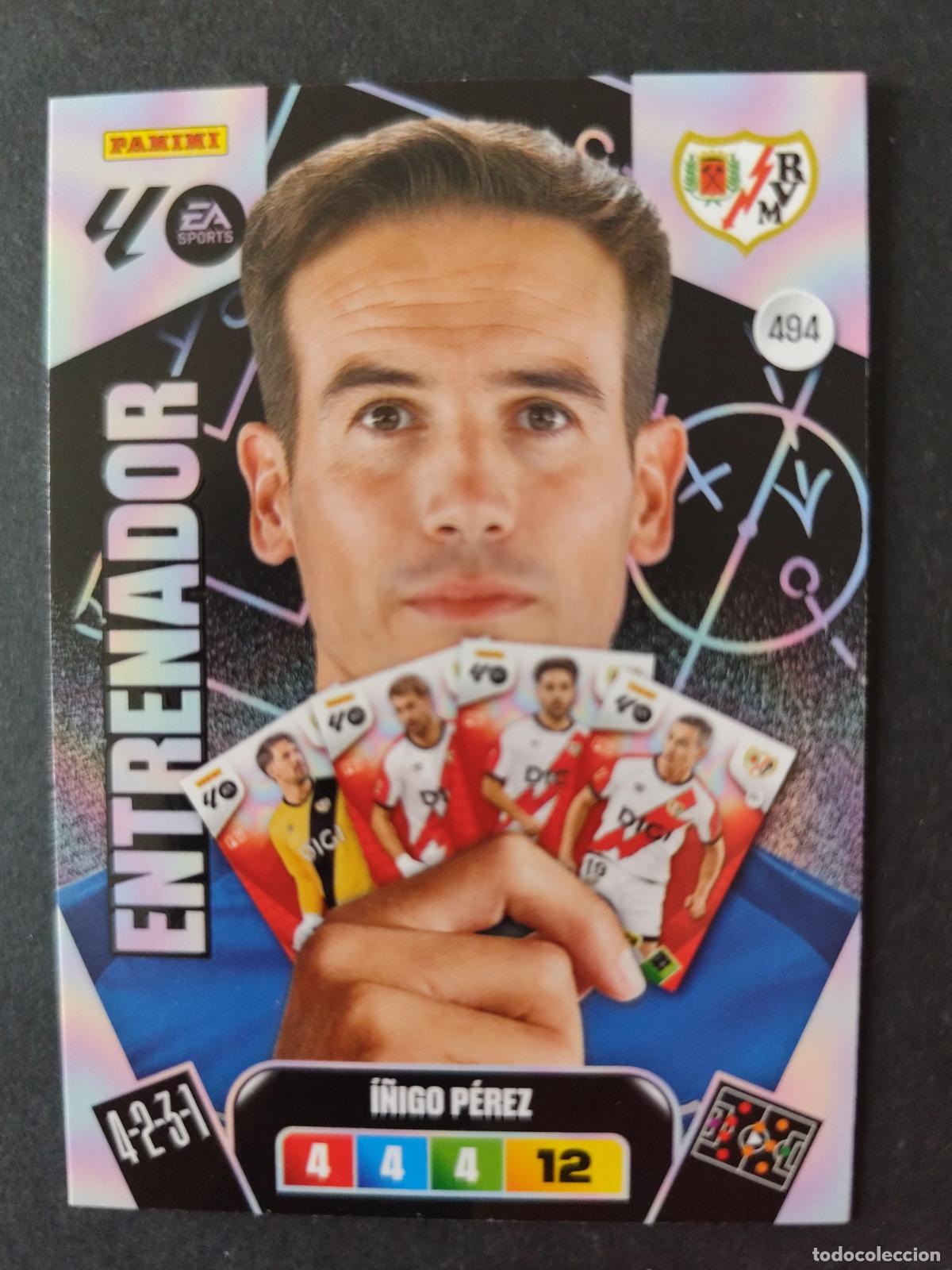 Cromos de F&uacute;tbol: 494 &Iacute;&Ntilde;IGO P&Eacute;REZ RAYO VALLECANO ENTRENADOR ADRENALYN 2025 2026 25 26 PEDIDO M&Iacute;NIMO 2&euro;