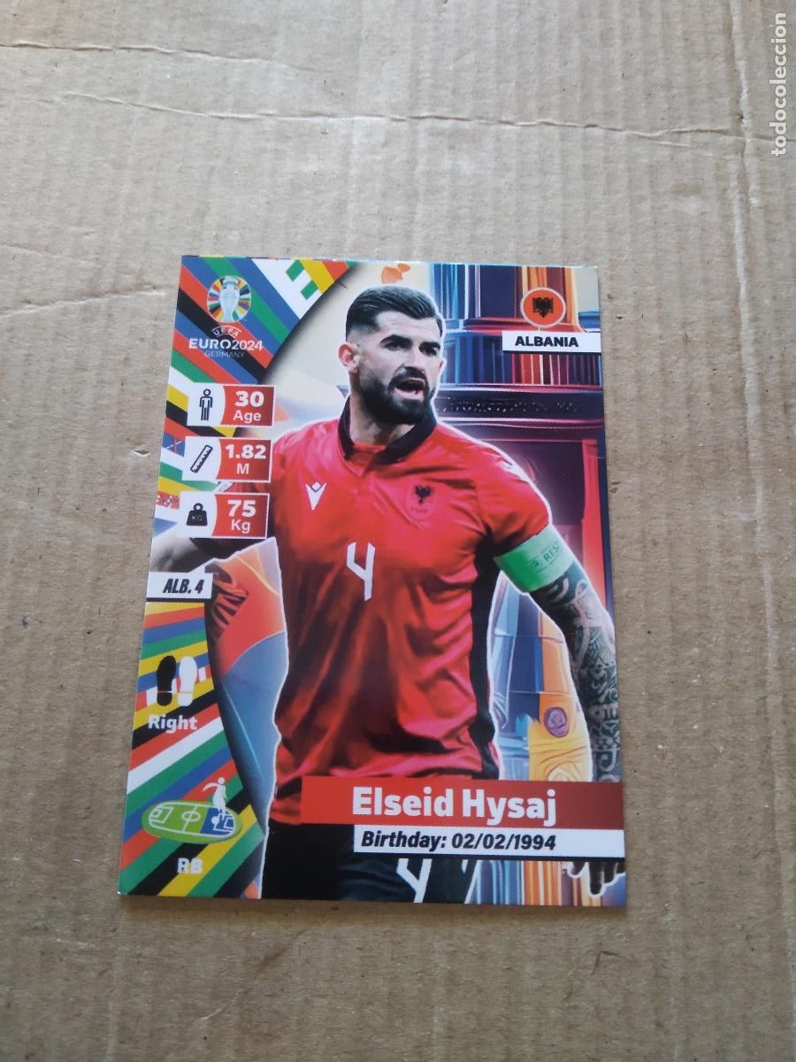 Cartes &agrave; collectionner de Football: ALB 4 ELSEID HYSAJ ALBANIA CROMO FUTBOL EURO 2024 EUROCOPA FLASH EDITION
