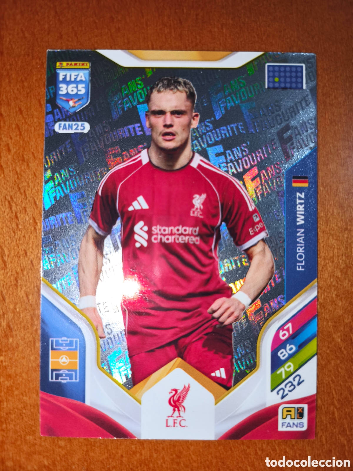 Cromos de F&uacute;tbol: Florian Wirtz FAN25 Adrenalyn XL Fifa 365 2026 Liverpool