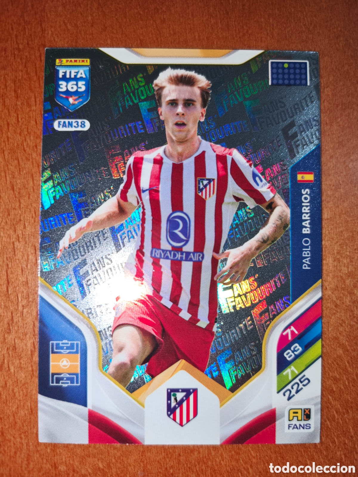 Cromos de F&uacute;tbol: Pablo Barrios FAN38 Adrenalyn XL Fifa 365 2026 Atl&eacute;tico De Madrid