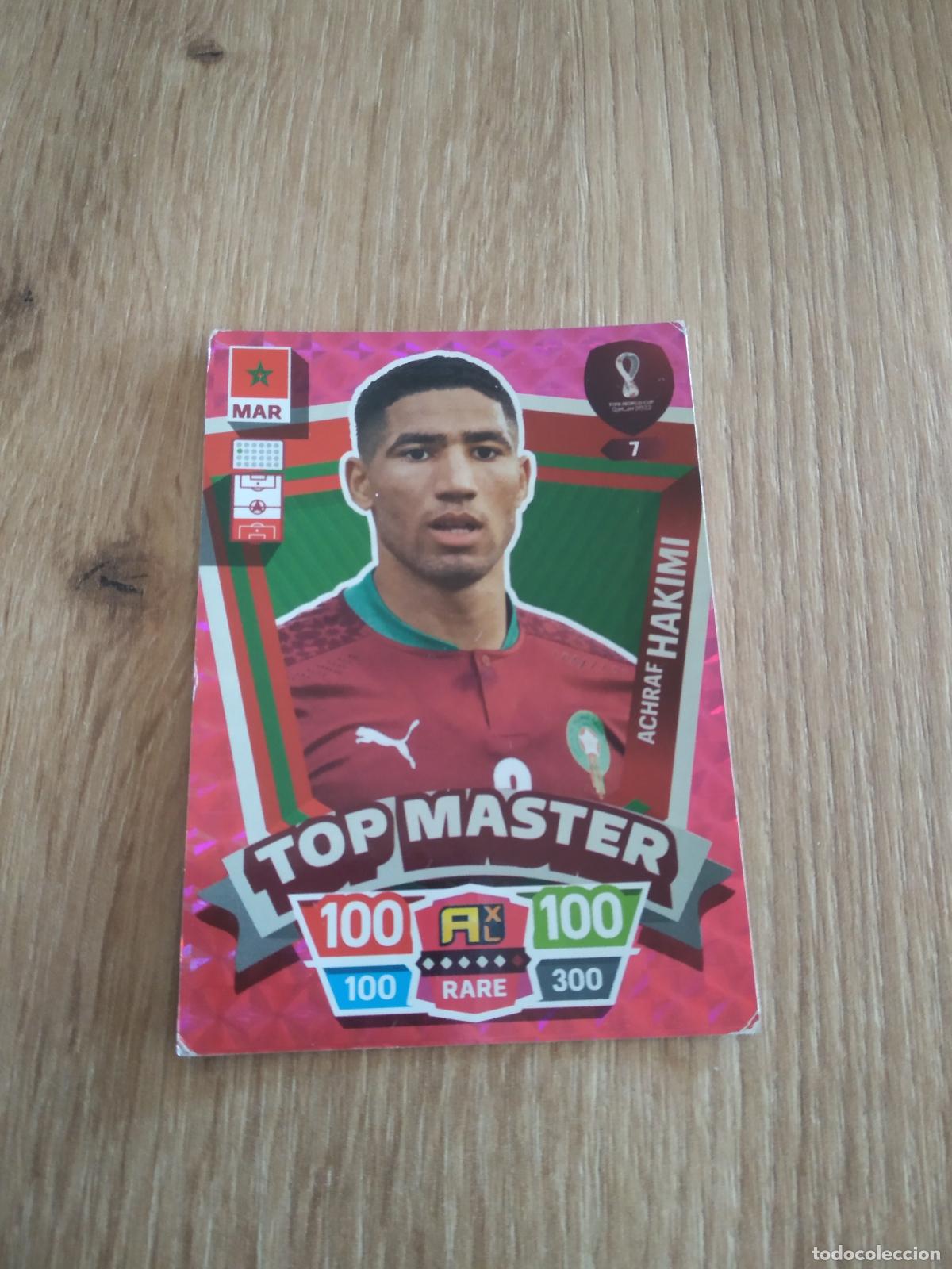 Cromos de F&uacute;tbol: 7 ACHRAF HAKIMI MARRUECOS TOP MASTER CROMO FUTBOL PANINI MUNDIAL 2022 ADRENALYN WORLD CUP COPA MUNDO