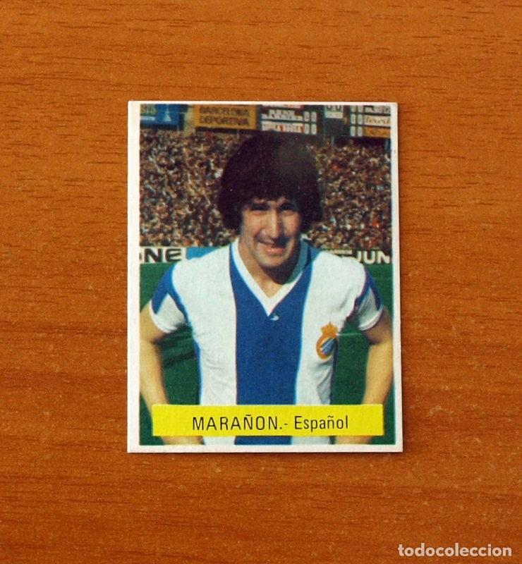 Cromos de f&uacute;tbol: R.C.D. Espa&ntilde;ol - Mara&ntilde;&oacute;n - Editorial Fini MU 1975-1976, 75-76 - Nunca Pegado