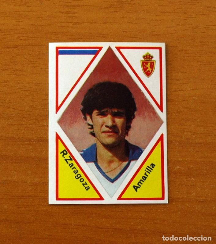 Cromos de F&uacute;tbol: Real Zaragoza - n&ordm; 76 Amarilla - Editorial Maga 1983-1984, 83-84 - Nunca Pegado