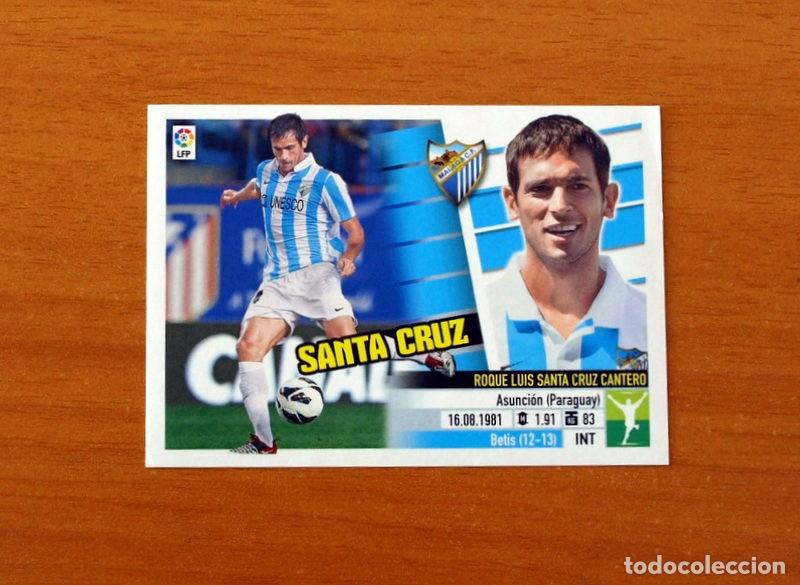 Fu&szlig;ball-Sticker: M&aacute;laga - Santa Cruz - Liga 2013-2014, 13-14 - Ediciones Este - Nunca Pegado