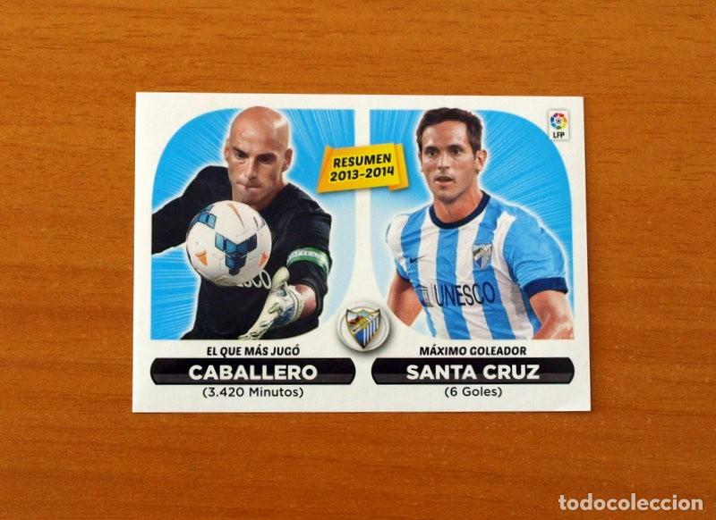 Fu&szlig;ball-Sticker: M&aacute;laga - Caballero-Santa Cruz, n&ordm; 24 -Resumen - Liga 2014-2015, 14-15 -Ediciones Este -Nunca Pegado
