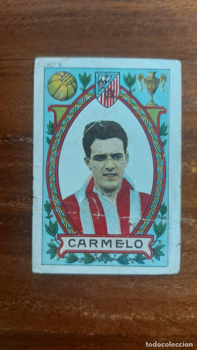Cromos de F&uacute;tbol: CARMELO ( ATHLETIC CLUB DE BILBAO ) - Campeonato de Espa&ntilde;a 1922-23 n&uacute;m. 6 - Chocolates JUNCOSA