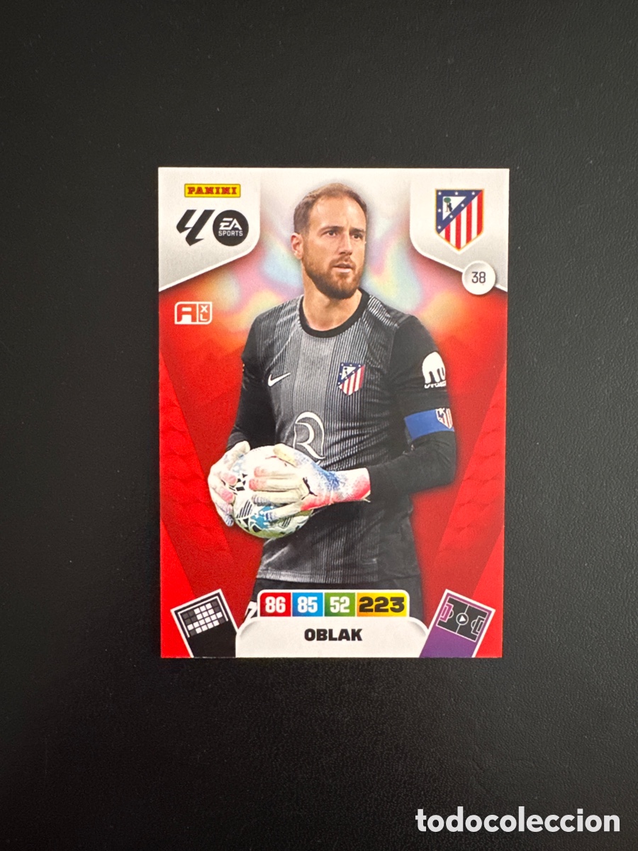 Cromos de F&uacute;tbol: OBLAK ATL&Eacute;TICO DE MADRID NUMERO 38 ADRENALYN 2025 2026