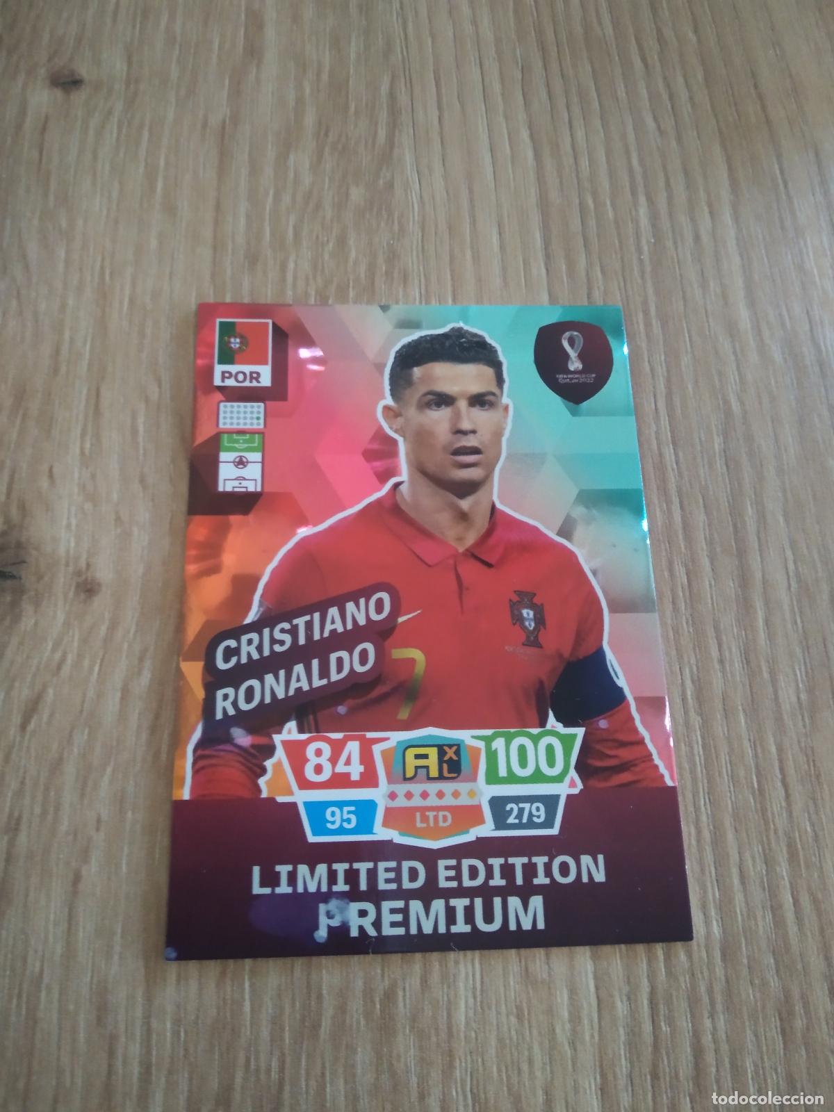 Fu&szlig;ball-Sticker: CRISTIANO RONALDO EDICION LIMITADA PREMIUM CROMO FUTBOL PANINI MUNDIAL 2022 ADRENALYN WORLD CUP