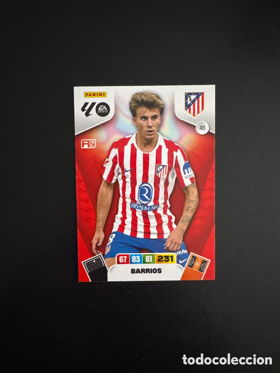 Fu&szlig;ball-Sticker: BARRIOS ATL&Eacute;TICO DE MADRID NUMERO 46 ADRENALYN 2025 2026