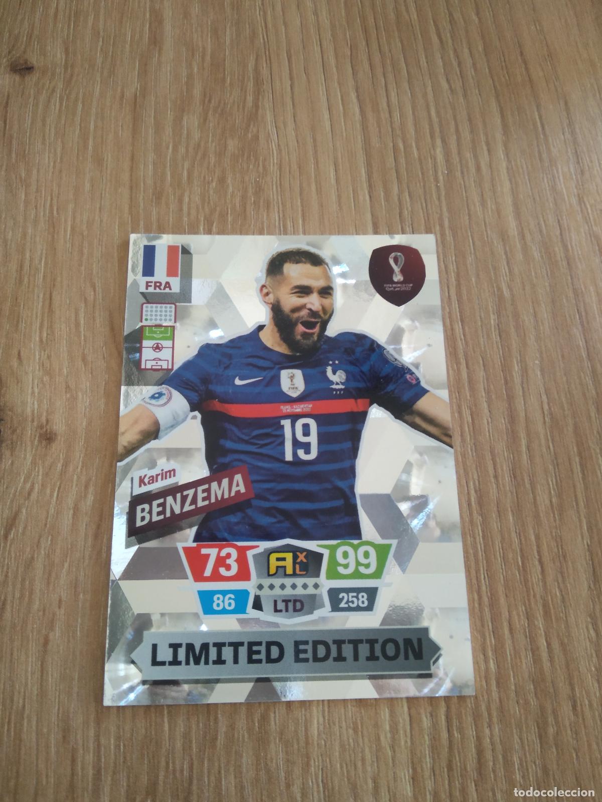 Fu&szlig;ball-Sticker: BENZEMA FRANCIA EDICION LIMITADA CROMO FUTBOL PANINI MUNDIAL 2022 ADRENALYN WORLD CUP