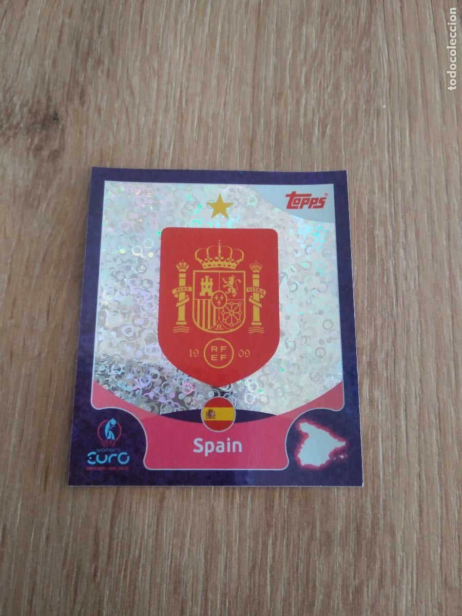 Cartes &agrave; collectionner de Football: 7 ESPA&Ntilde;A ESCUDO CROMO TOPPS EURO FEMENINA 2025 EUROCOPA FUTBOL FEMENINO UEFA WOMEN'S EURO