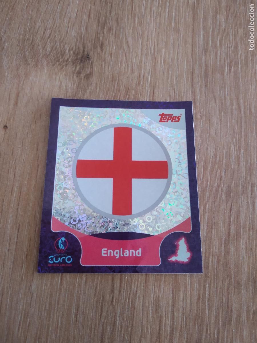 Fu&szlig;ball-Sticker: 10 INGLATERRA ESCUDO CROMO TOPPS EURO FEMENINA 2025 EUROCOPA FUTBOL FEMENINO UEFA WOMEN'S EURO