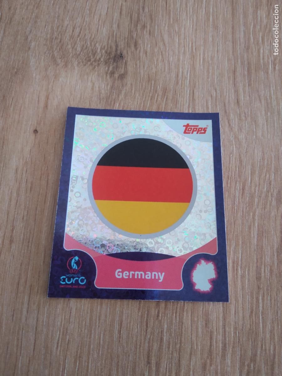 Fu&szlig;ball-Sticker: 11 ALEMANIA ESCUDO CROMO TOPPS EURO FEMENINA 2025 EUROCOPA FUTBOL FEMENINO UEFA WOMEN'S EURO