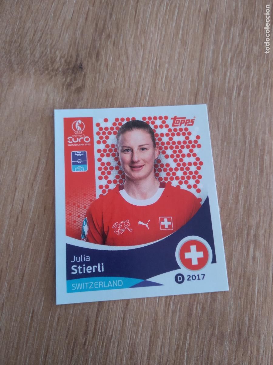 Cromos de Futebol: 34 JULIA STIERLI SUIZA CROMO TOPPS EURO FEMENINA 2025 EUROCOPA FUTBOL FEMENINO UEFA WOMEN'S EURO