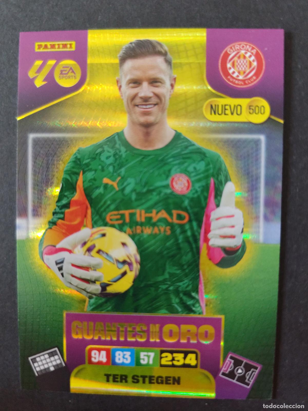 Cromos de f&uacute;tbol: 500 TER STEGEN GIRONA NUEVO GUANTES DE ORO ADRENALYN 2025 2026 25 26 PEDIDO M&Iacute;NIMO 2&euro;