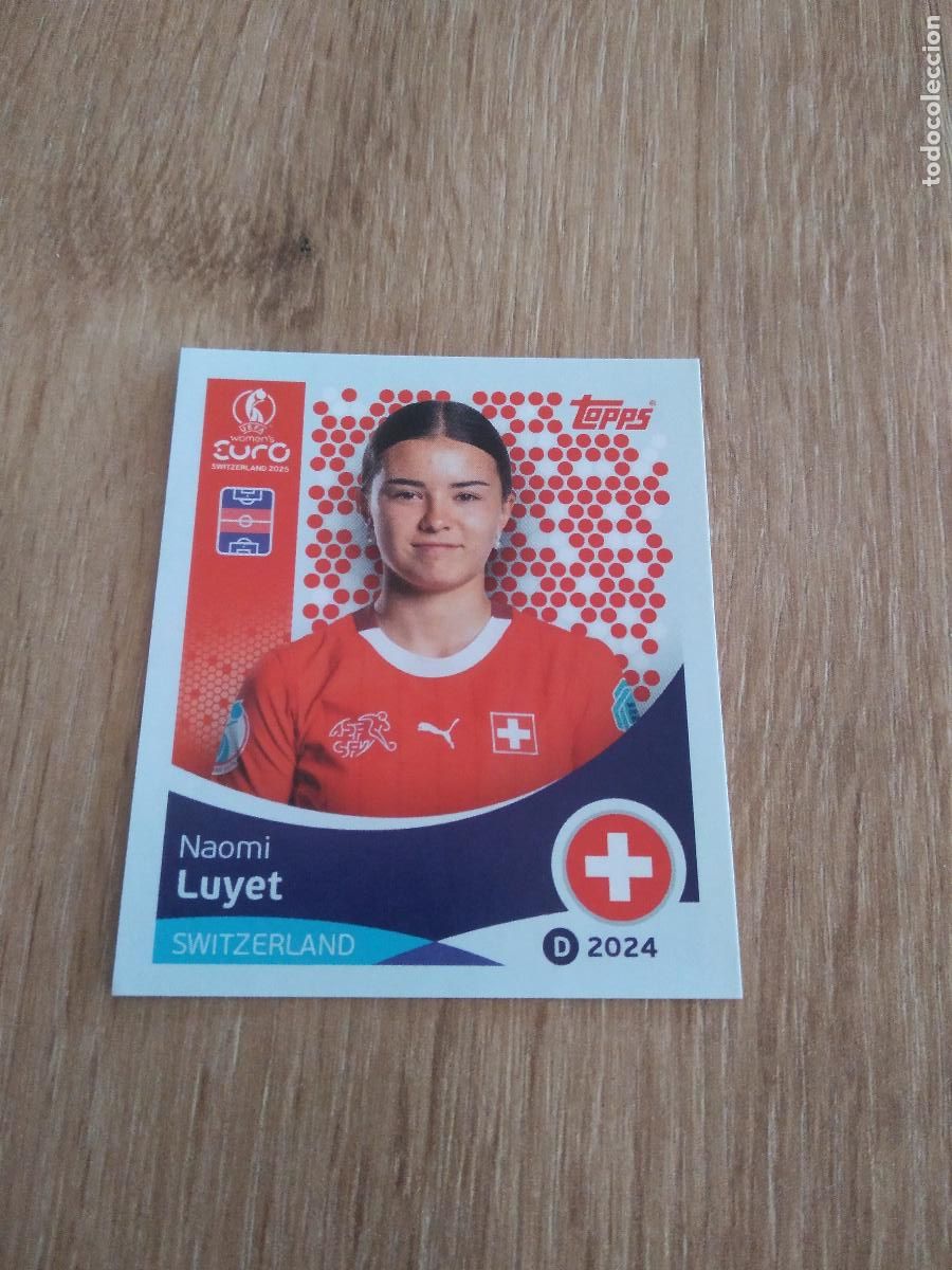 Cromos de F&uacute;tbol: 39 NAOMI LUYET SUIZA CROMO TOPPS EURO FEMENINA 2025 EUROCOPA FUTBOL FEMENINO UEFA WOMEN'S EURO