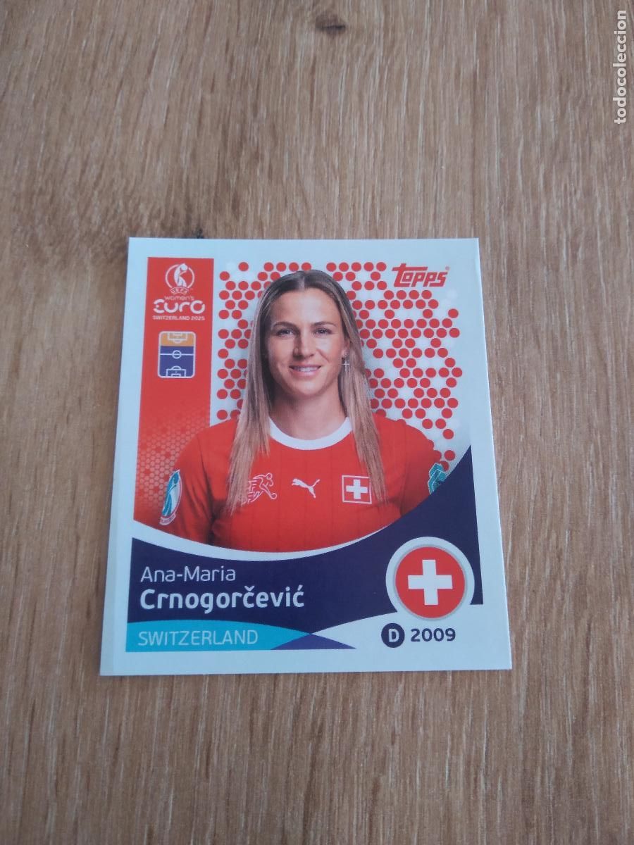 Cromos de F&uacute;tbol: 41 CRNOGORCEVIC SUIZA CROMO TOPPS EURO FEMENINA 2025 EUROCOPA FUTBOL FEMENINO UEFA WOMEN'S EURO