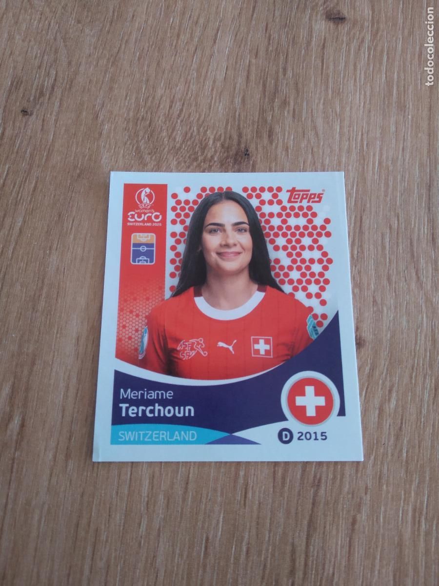 Cromos de F&uacute;tbol: 44 MERIAME TERCHOUN SUIZA CROMO TOPPS EURO FEMENINA 2025 EUROCOPA FUTBOL FEMENINO UEFA WOMEN'S EURO