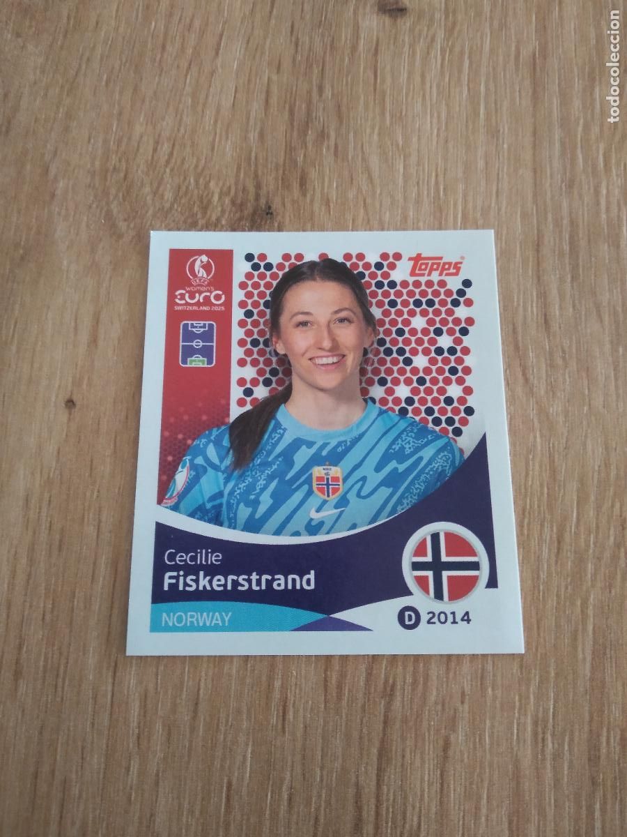 Cromos de F&uacute;tbol: 47 FISKERSTRAND NORUEGA CROMO TOPPS EURO FEMENINA 2025 EUROCOPA FUTBOL FEMENINO UEFA WOMEN'S EURO
