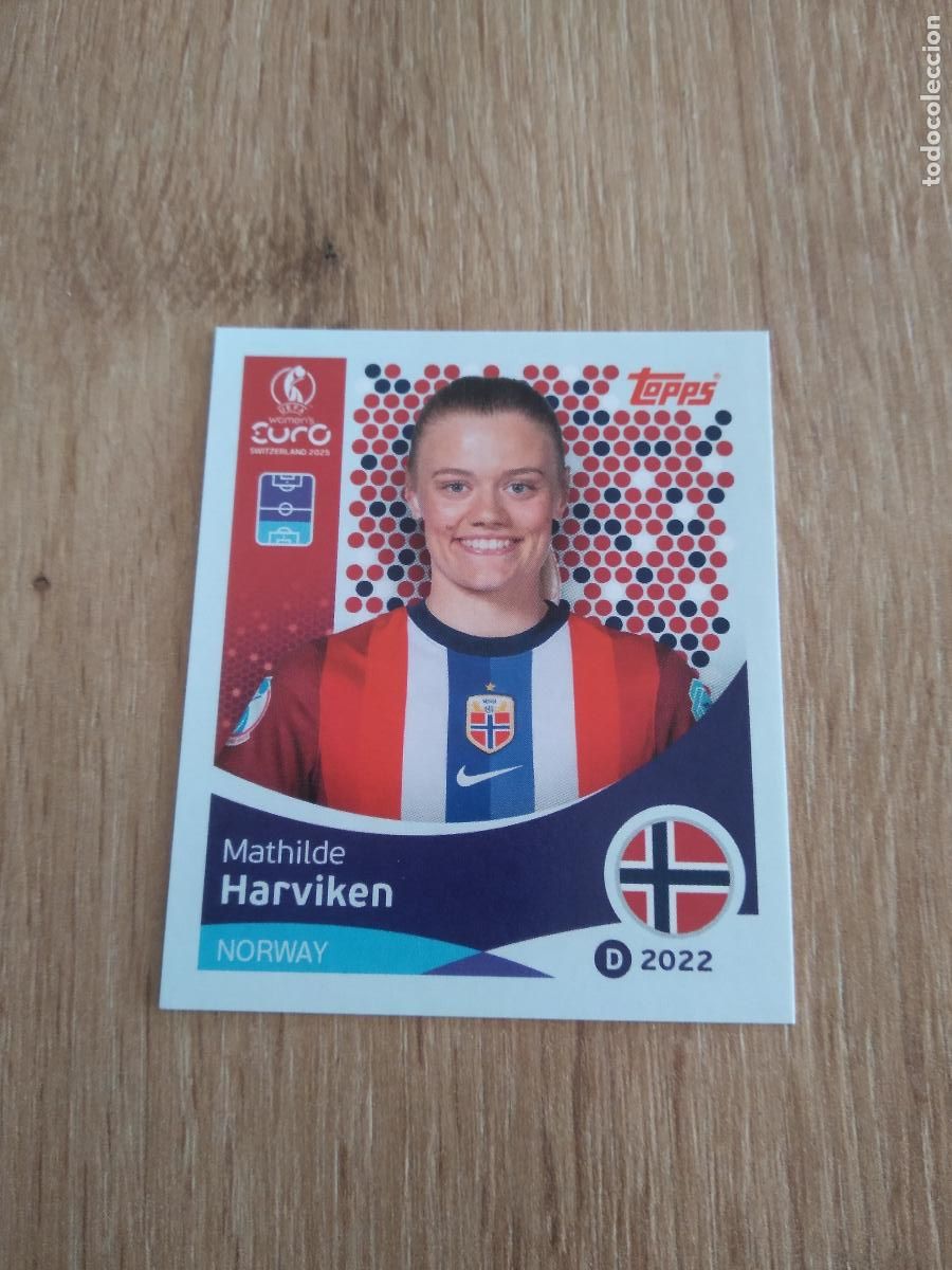 Cromos de F&uacute;tbol: 48 HARVIKEN NORUEGA CROMO TOPPS EURO FEMENINA 2025 EUROCOPA FUTBOL FEMENINO UEFA WOMEN'S EURO