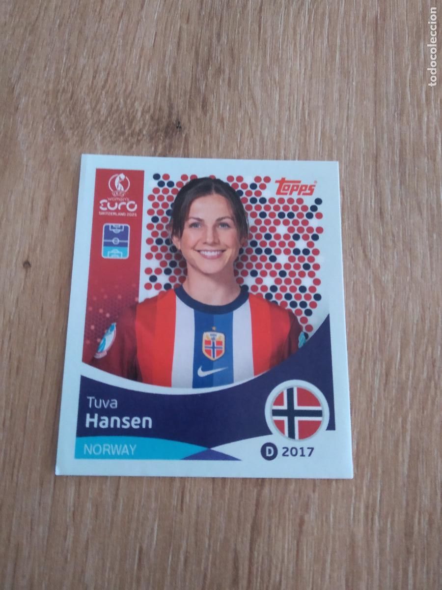 Cromos de F&uacute;tbol: 49 TUVA HANSEN NORUEGA CROMO TOPPS EURO FEMENINA 2025 EUROCOPA FUTBOL FEMENINO UEFA WOMEN'S EURO