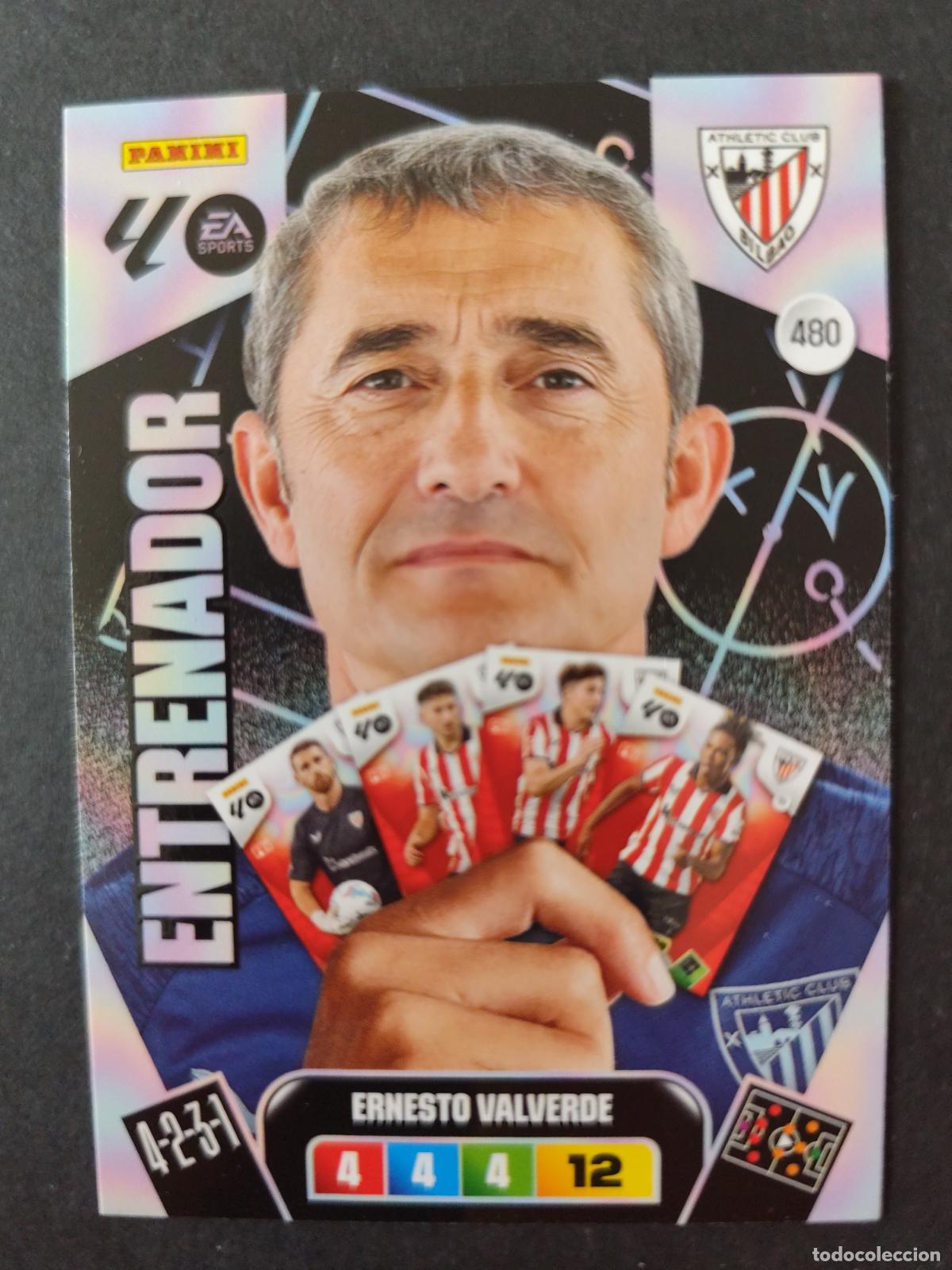 Cromos de F&uacute;tbol: 480 ERNESTO VALVERDE ATHLETIC BILBAO ENTRENADOR ADRENALYN 2025 2026 25 26 PEDIDO M&Iacute;NIMO 2&euro;