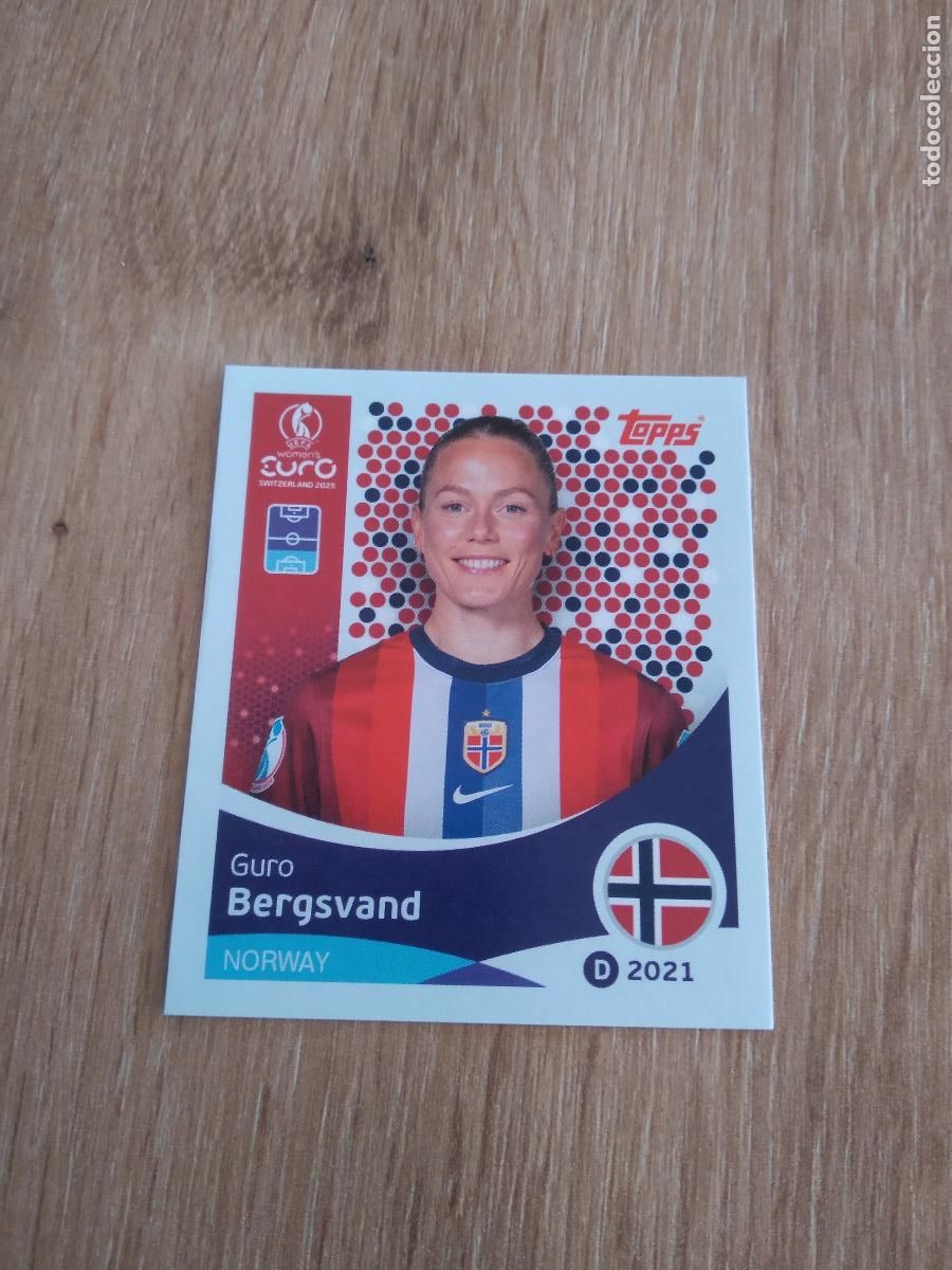 Cromos de F&uacute;tbol: 50 GURO BERGSVAND NORUEGA CROMO TOPPS EURO FEMENINA 2025 EUROCOPA FUTBOL FEMENINO UEFA WOMEN'S EURO