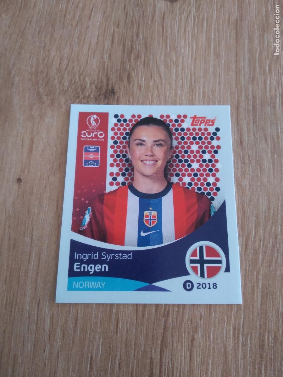 Cromos de F&uacute;tbol: 52 INGRID ENGEN NORUEGA CROMO TOPPS EURO FEMENINA 2025 EUROCOPA FUTBOL FEMENINO UEFA WOMEN'S EURO