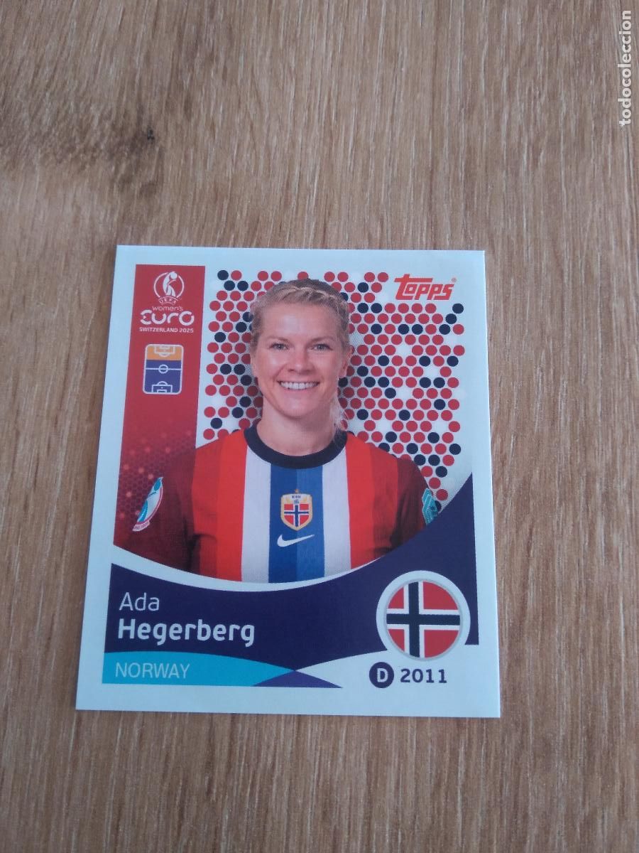Cartes &agrave; collectionner de Football: 58 ADA HEGERBERG NORUEGA CROMO TOPPS EURO FEMENINA 2025 EUROCOPA FUTBOL FEMENINO UEFA WOMEN'S EURO
