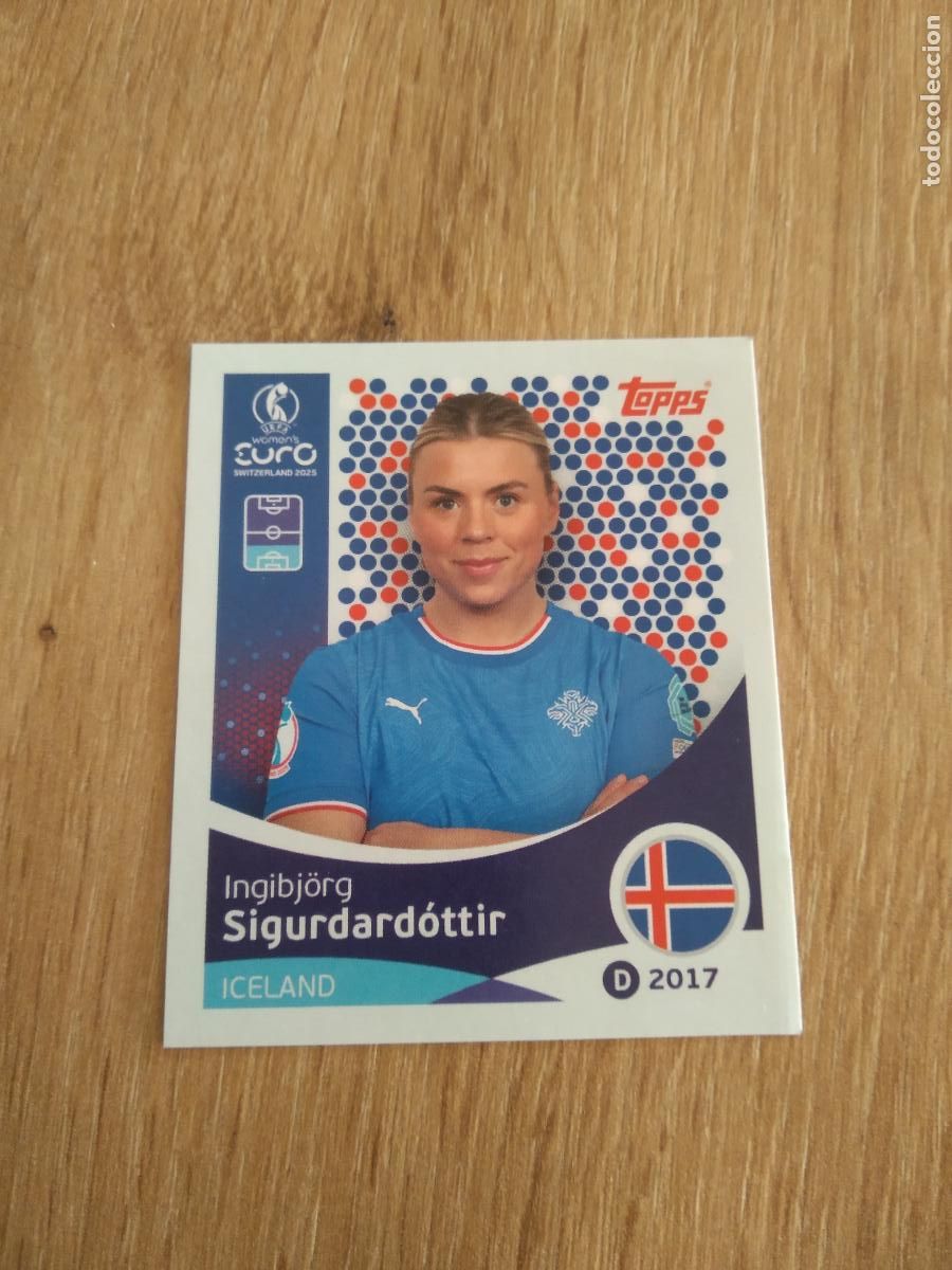 Fu&szlig;ball-Sticker: 64 SIGURDARDOTTIR ISLANDIA CROMO TOPPS EURO FEMENINA 2025 EUROCOPA FUTBOL FEMENINO UEFA WOMEN'S EURO