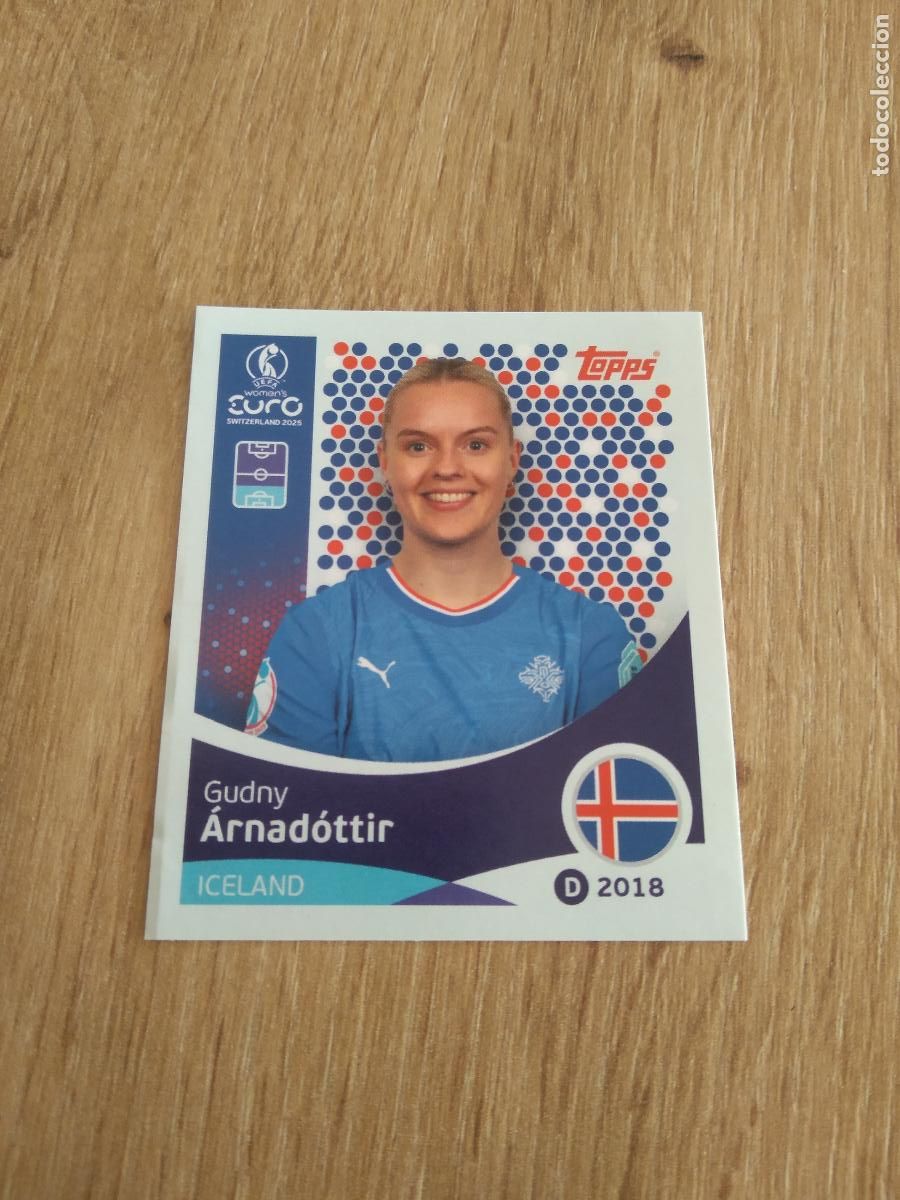 Fu&szlig;ball-Sticker: 66 ARNADOTTIR ISLANDIA CROMO TOPPS EURO FEMENINA 2025 EUROCOPA FUTBOL FEMENINO UEFA WOMEN'S EURO