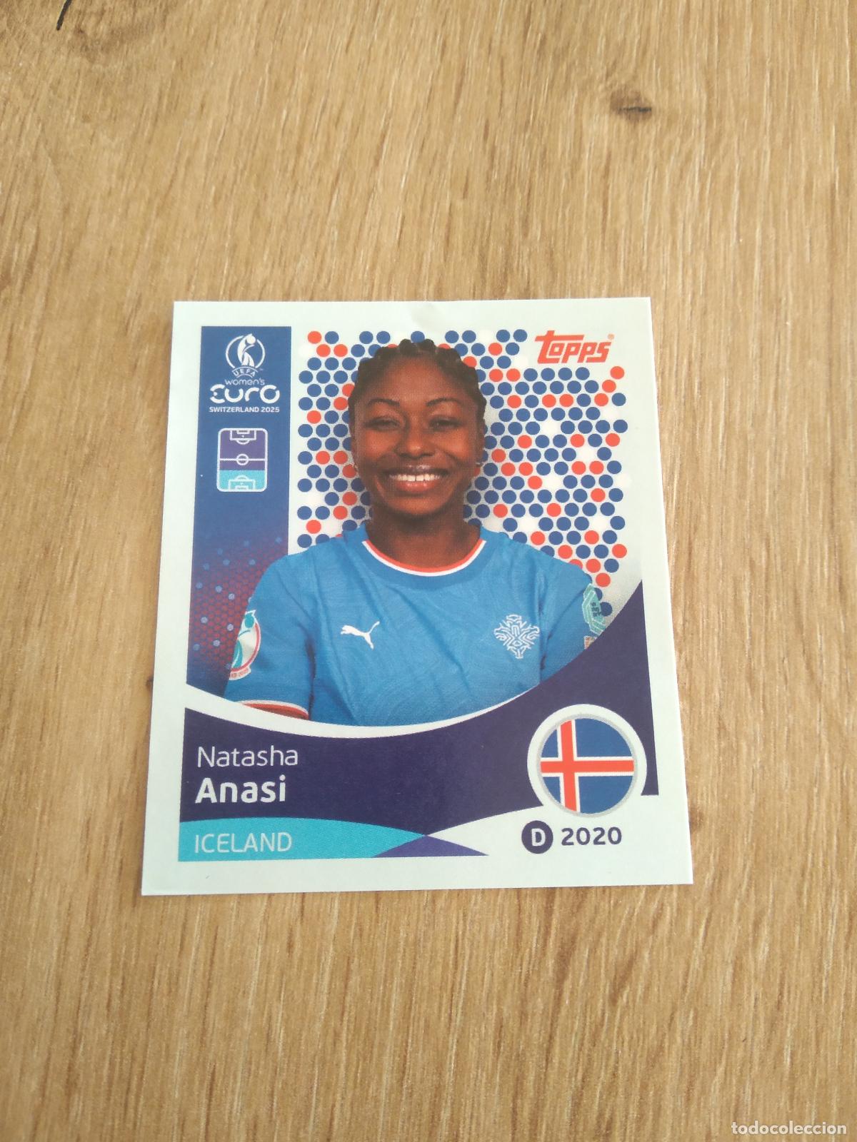 Fu&szlig;ball-Sticker: 67 NATASHA ANASI ISLANDIA CROMO TOPPS EURO FEMENINA 2025 EUROCOPA FUTBOL FEMENINO UEFA WOMEN'S EURO