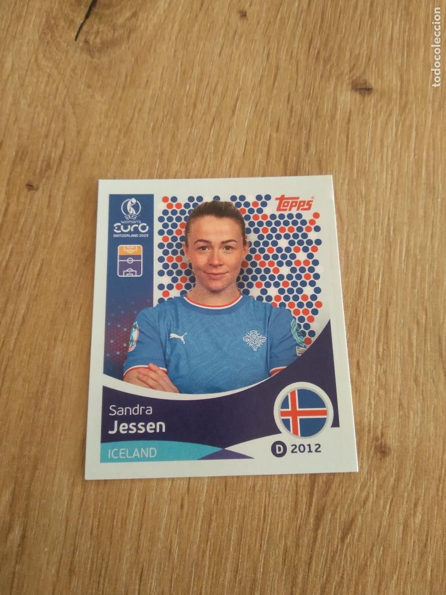 Fu&szlig;ball-Sticker: 73 SANDRA JESSEN ISLANDIA CROMO TOPPS EURO FEMENINA 2025 EUROCOPA FUTBOL FEMENINO UEFA WOMEN'S