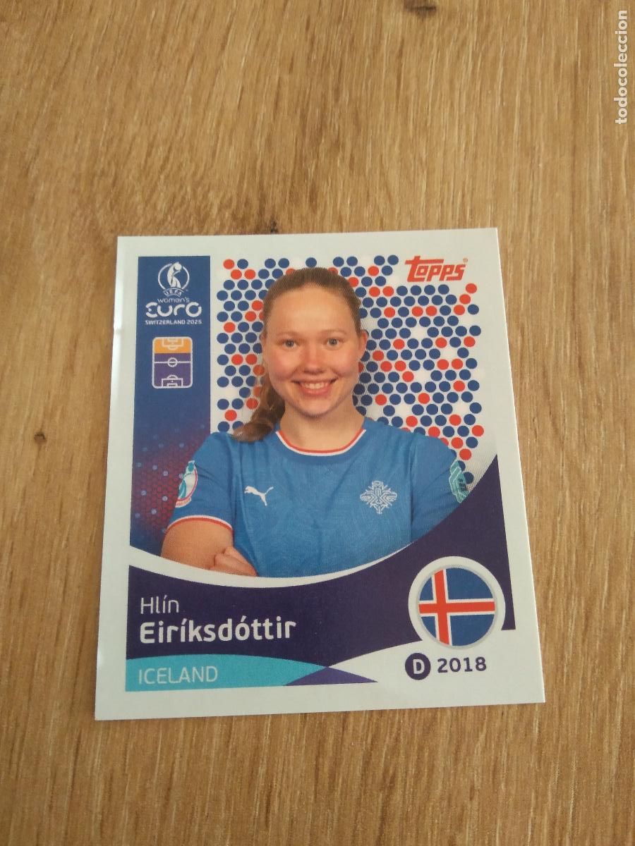 Fu&szlig;ball-Sticker: 76 EIRIKSDOTTIR ISLANDIA CROMO TOPPS EURO FEMENINA 2025 EUROCOPA FUTBOL FEMENINO UEFA WOMEN'S