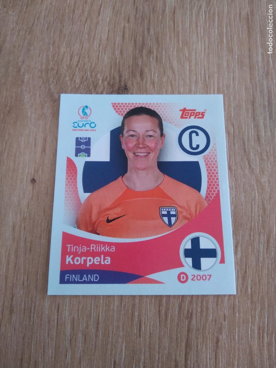 Fu&szlig;ball-Sticker: 78 KORPELA FINLANDIA CROMO TOPPS EURO FEMENINA 2025 EUROCOPA FUTBOL FEMENINO UEFA WOMEN'S