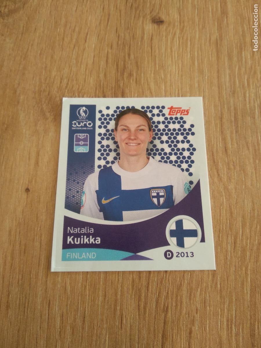 Fu&szlig;ball-Sticker: 80 NATALIA KUIKKA FINLANDIA CROMO TOPPS EURO FEMENINA 2025 EUROCOPA FUTBOL FEMENINO UEFA WOMEN'S