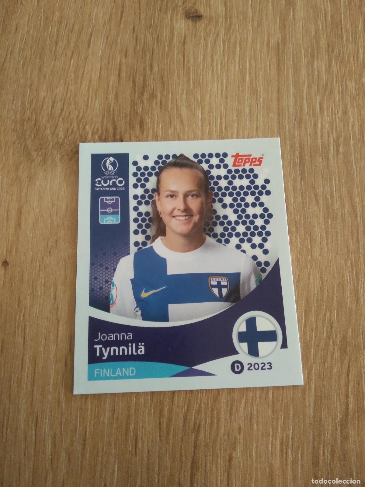 Cartes &agrave; collectionner de Football: 82 JOANNA TYNNILA FINLANDIA CROMO TOPPS EURO FEMENINA 2025 EUROCOPA FUTBOL FEMENINO UEFA WOMEN'S