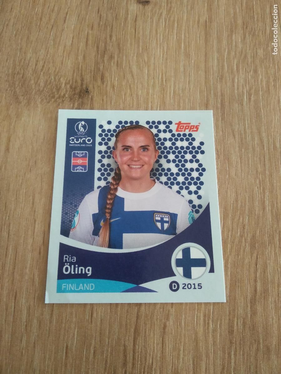Cromos de F&uacute;tbol: 86 RIA OLING FINLANDIA CROMO TOPPS EURO FEMENINA 2025 EUROCOPA FUTBOL FEMENINO UEFA WOMEN'S