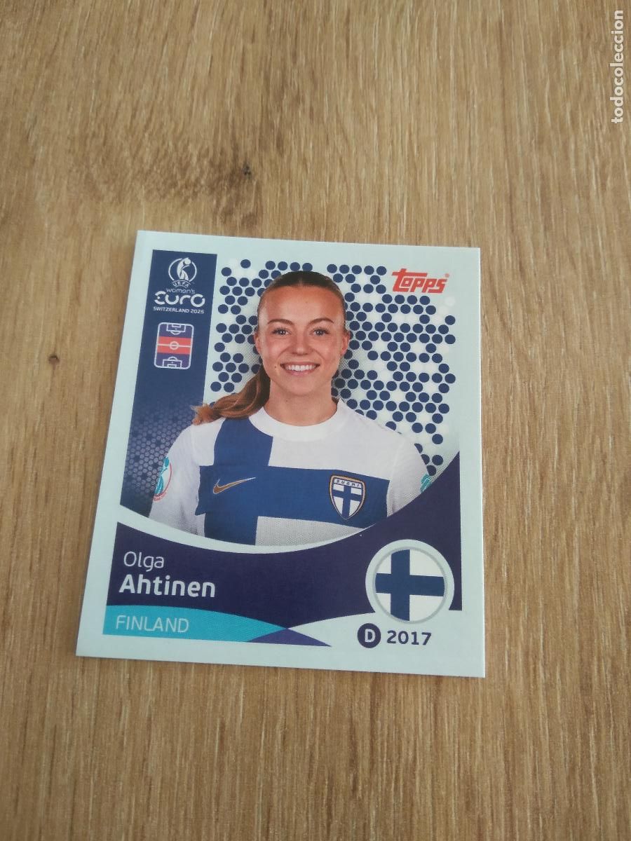 Cromos de F&uacute;tbol: 87 OLGA AHTINEN FINLANDIA CROMO TOPPS EURO FEMENINA 2025 EUROCOPA FUTBOL FEMENINO UEFA WOMEN'S