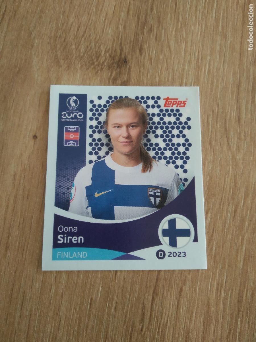 Cromos de F&uacute;tbol: 88 OONA SIREN FINLANDIA CROMO TOPPS EURO FEMENINA 2025 EUROCOPA FUTBOL FEMENINO UEFA WOMEN'S