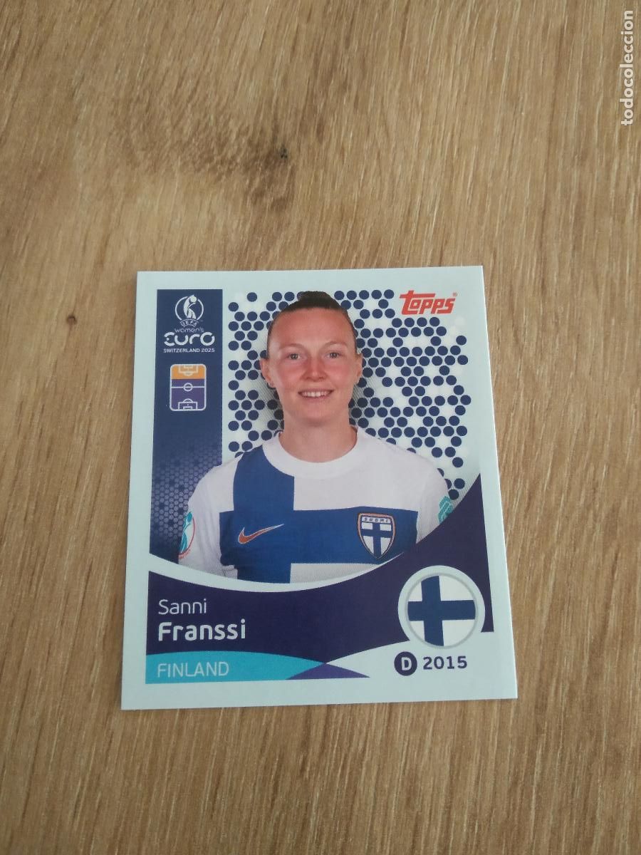 Cromos de F&uacute;tbol: 90 SANNI FRANSSI FINLANDIA CROMO TOPPS EURO FEMENINA 2025 EUROCOPA FUTBOL FEMENINO UEFA WOMEN'S