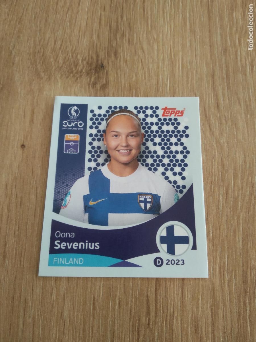 Cromos de F&uacute;tbol: 91 OONA SEVENIUS FINLANDIA CROMO TOPPS EURO FEMENINA 2025 EUROCOPA FUTBOL FEMENINO UEFA WOMEN'S