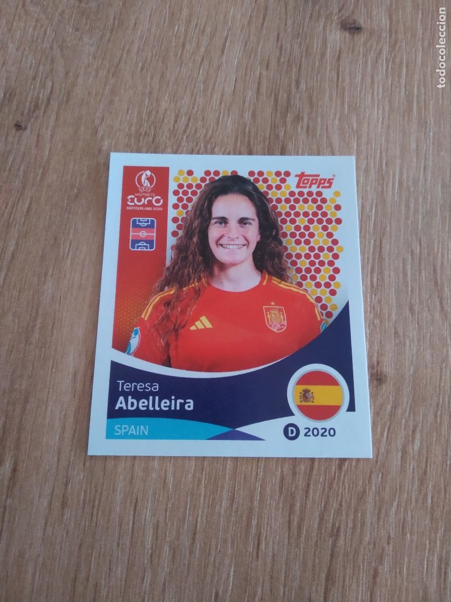 Figurine di Calcio: 102 TERESA ABELLEIRA ESPA&Ntilde;A CROMO TOPPS EURO FEMENINA 2025 EUROCOPA FUTBOL FEMENINO UEFA WOMEN'S