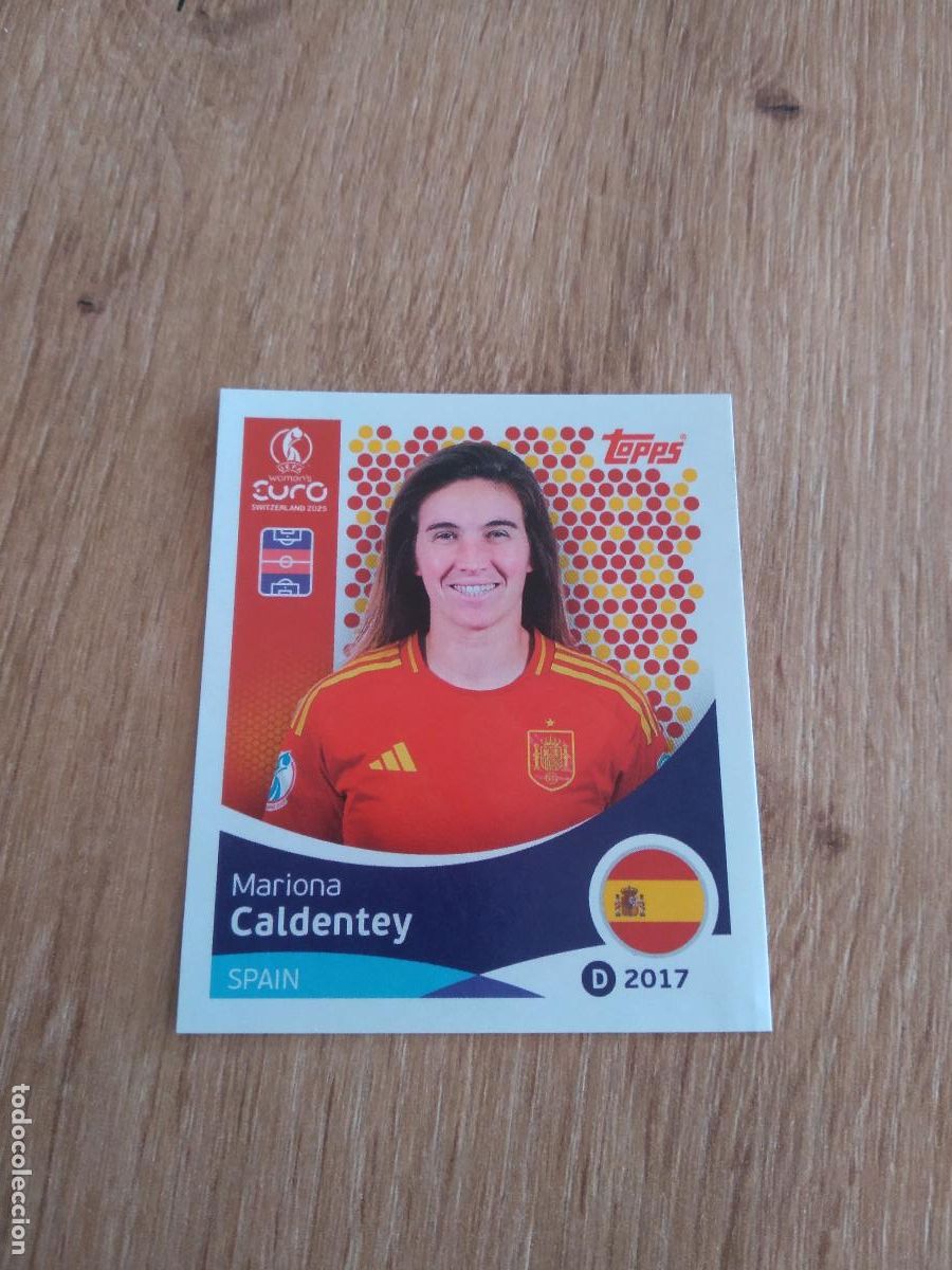 Cromos de F&uacute;tbol: 104 MARIONA CALDENTEY ESPA&Ntilde;A CROMO TOPPS EURO FEMENINA 2025 EUROCOPA FUTBOL FEMENINO UEFA WOMEN'S