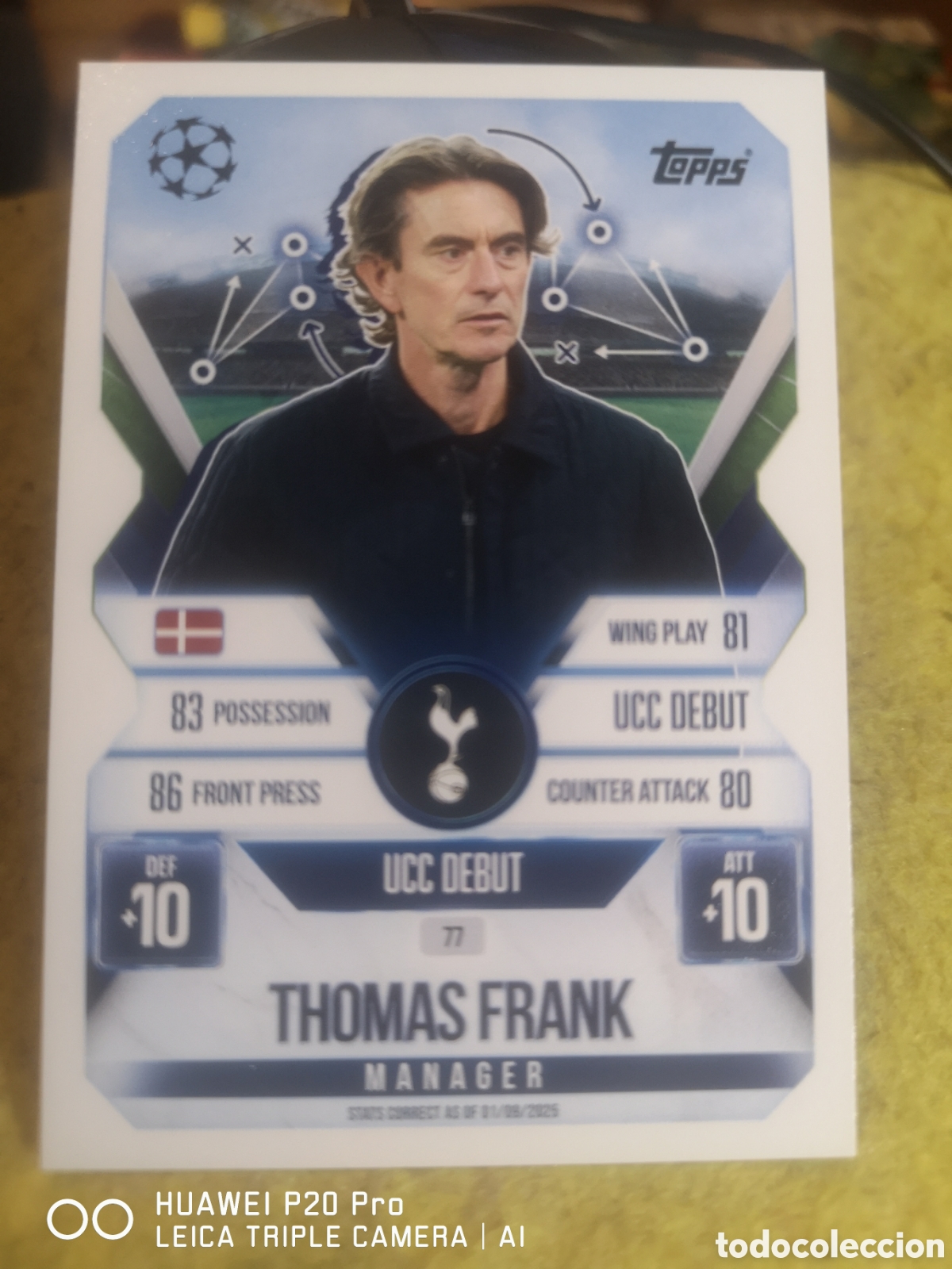 Cromos de F&uacute;tbol: MATCH ATTAX EXTRA 2025 2026 MANAGER THOMAS FRANK 77 TOTTENHAM