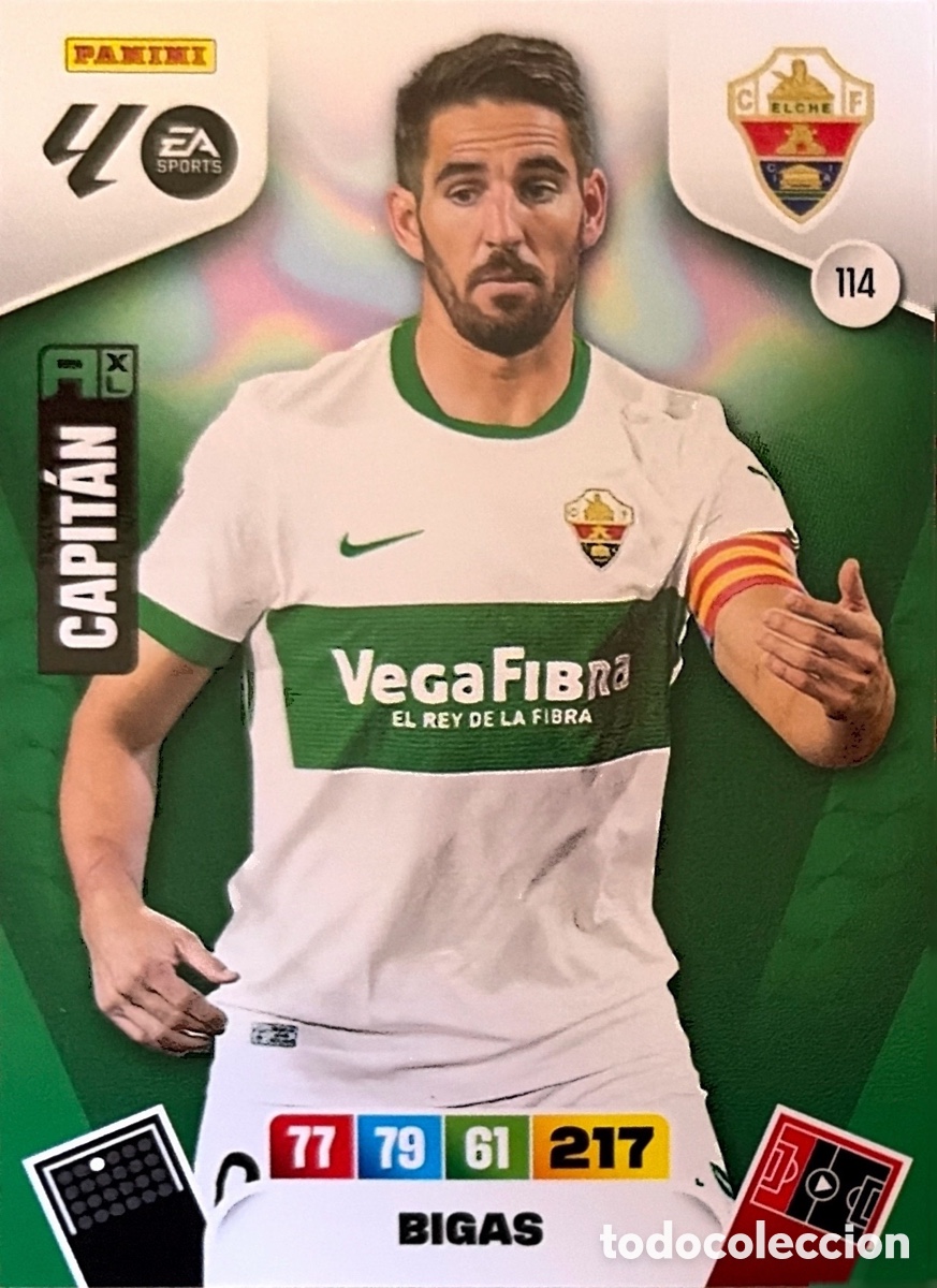 Cromos de F&uacute;tbol: 114. - BIGAS (ELCHE) ADRENALYN XL LIGA 2025/26 (PANINI)
