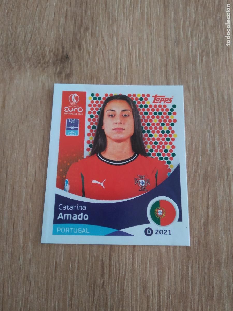 Cartes &agrave; collectionner de Football: 115 CATARINA AMADO PORTUGAL CROMO TOPPS EURO FEMENINA 2025 EUROCOPA FUTBOL FEMENINO UEFA WOMEN'S