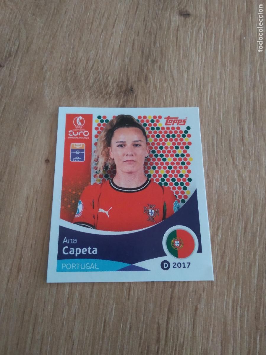 Cromos de F&uacute;tbol: 123 ANA CAPETA PORTUGAL CROMO TOPPS EURO FEMENINA 2025 EUROCOPA FUTBOL FEMENINO UEFA WOMEN'S