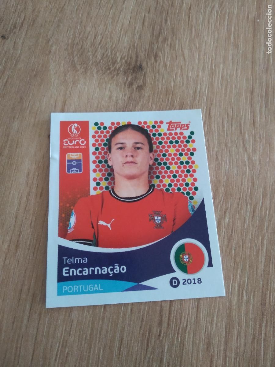Cromos de F&uacute;tbol: 124 TELMA ENCARNA&Ccedil;AO PORTUGAL CROMO TOPPS EURO FEMENINA 2025 EUROCOPA FUTBOL FEMENINO UEFA WOMEN'S